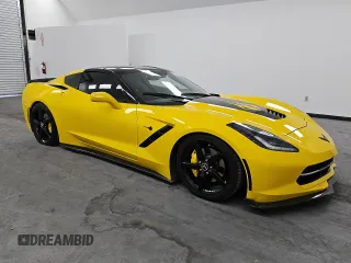2015 Chevrolet Corvette 3LT with VIN 1G1YF2D74F5105830, listed as a Copart auction lot 74052814 with 13,994 mi miles and Clean Title. Bid and sale history available at carsss.com. Image 4.