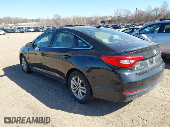2015 Hyundai Sonata 2.4L SE with VIN 5NPE24AF9FH001329, listed as a IAAI auction lot 41854603 with 104,124 mi miles. Bid and sale history available at carsss.com. Image 3.