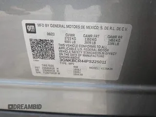 2023 Chevrolet Blazer LT с VIN 3GNKBCR44PS225011, выставлен на аукционе IAAI как лот 42774476 с пробегом 84 750 миль миль и . История ставок и продаж доступна на DreamBid. Изображение 9.