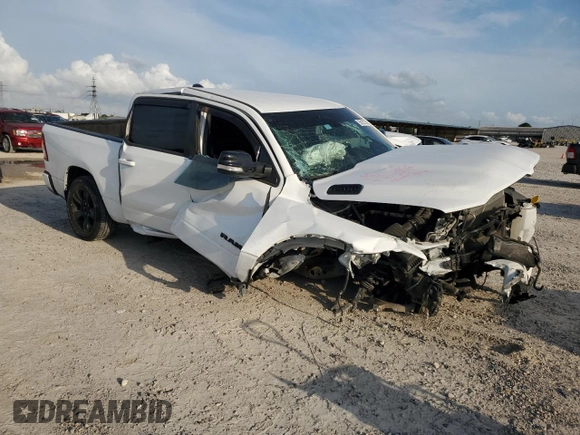 2022 Ram 1500 Lone Star with VIN 1C6RREFT9NN358517, listed as a Copart auction lot 55122125 with 60,587 mi miles and Salvage title. Bid and sale history available at DreamBid. Image 4.