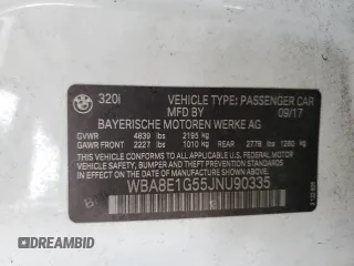2018 BMW 3 Series 320i with VIN WBA8E1G55JNU90335, listed as a Copart auction lot 47554685 with 64,352 mi miles and Salvage Title. Bid and sale history available at carsss.com. Image 15.