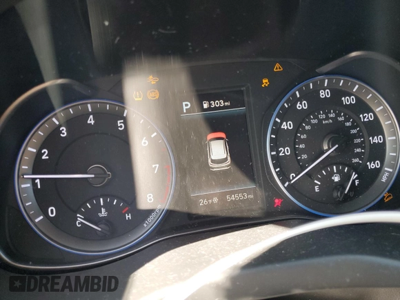 2020 Hyundai Kona SEL Plus with VIN KM8K62AA8LU525634, listed as a Copart auction lot 45044595 with 54,553 mi miles and Salvage Title. Bid and sale history available at carsss.com. Image 9.