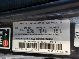 2015 Mazda 3 S Grand Touring with VIN JM1BM1W32F1242067, listed as a Copart auction lot 45106154 with 147,435 mi miles and Salvage Title. Bid and sale history available at DreamBid. Image 12.