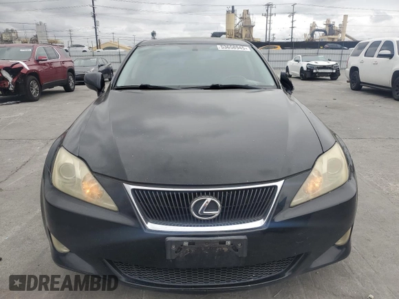 2008 Lexus IS with VIN JTHBK262482071014, listed as a Copart auction lot 53658945 with 127,798 mi miles and Salvage Title. Bid and sale history available at carsss.com. Image 5.
