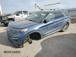 2020 Ford Explorer Platinum with VIN 1FM5K8HC0LGB52526, listed as a Copart auction lot 41888935 with 92,386 mi miles and Salvage Title. Bid and sale history available at carsss.com. Image 1.