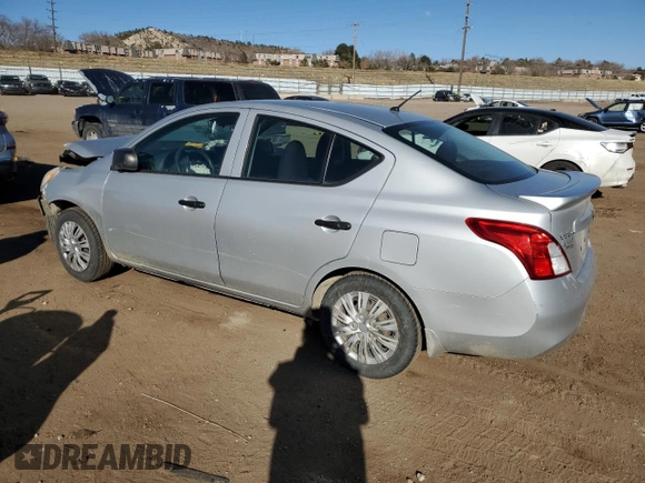 2014 Nissan Versa SV with VIN 3N1CN7AP1EL831667, listed as a Copart auction lot 48703665 with 125,376 mi miles and Salvage Title. Bid and sale history available at DreamBid. Image 2.