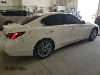 2020 Infiniti Q50 Luxe with VIN JN1EV7AR4LM257143, listed as a Copart auction lot 57157065 with 98,082 mi miles and Salvage title. Bid and sale history available at DreamBid. Image 3.