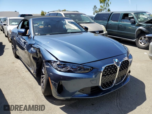 2023 BMW 4 Series 430i with VIN WBA23AT06PCM73232, listed as a Copart auction lot 56950904 with 8,567 mi miles and Salvage Title. Bid and sale history available at carsss.com. Image 4.
