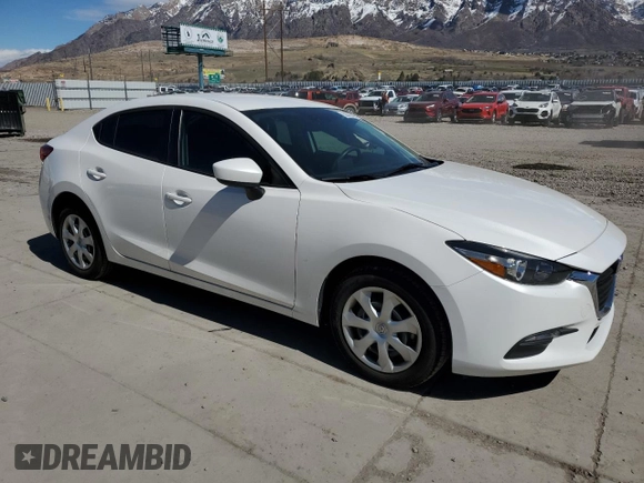 2017 Mazda 3 Sport with VIN 3MZBN1U77HM107818, listed as a Copart auction lot 50429485 with 45,603 mi miles and Salvage Title. Bid and sale history available at DreamBid. Image 4.