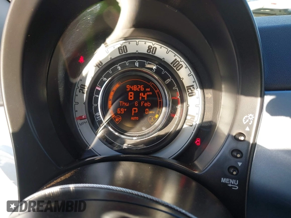 2015 FIAT 500 Pop with VIN 3C3CFFAR3FT556105, listed as a IAAI auction lot 41494276 with 94,826 mi miles. Bid and sale history available at carsss.com. Image 7.