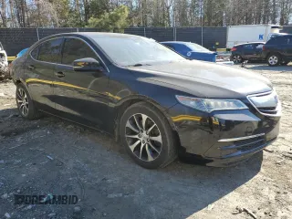 2015 Acura TLX with VIN 19UUB1F38FA024618, listed as a Copart auction lot 46225745 with 158,286 mi miles and Salvage Title. Bid and sale history available at carsss.com. Image 4.