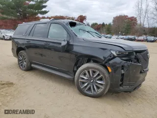 2023 Cadillac Escalade 4WD Sport with VIN 1GYS4EKL0PR390745, listed as a Copart auction lot 77533504 with 0 mi miles and Salvage Title. Bid and sale history available at carsss.com. Image 4.