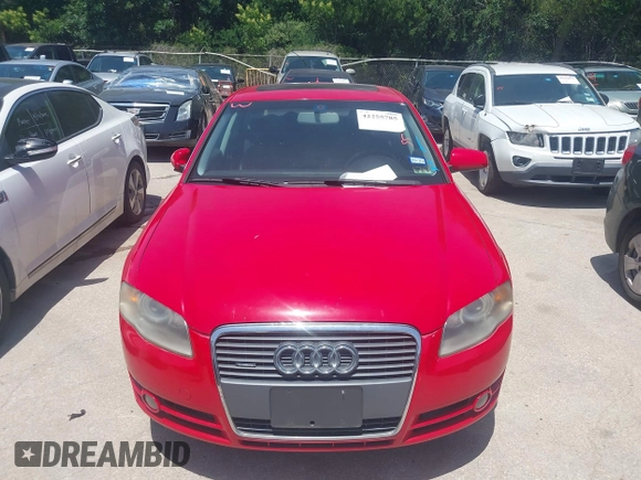 2007 Audi A4 2.0T with VIN WAUDF78E17A238885, listed as a IAAI auction lot 42255785 with 184,495 mi miles and . Bid and sale history available at DreamBid. Image 6.