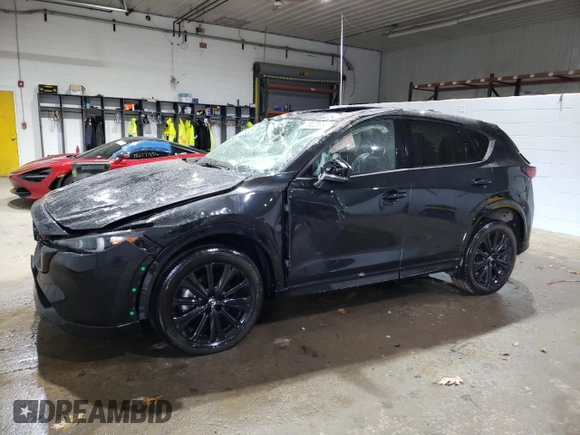 2022 Mazda CX-5 2.5 Turbo with VIN JM3KFBAY8N0648384, listed as a Copart auction lot 79225814 with 21,313 mi miles and Salvage Title. Bid and sale history available at carsss.com. Image 1.