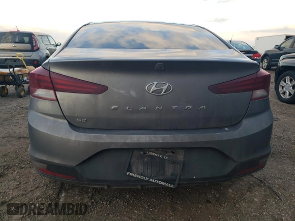 2019 Hyundai Elantra SE with VIN 5NPD74LF4KH432696, listed as a Copart auction lot 45375325 with 124,270 mi miles and Salvage Title. Bid and sale history available at DreamBid. Image 6.