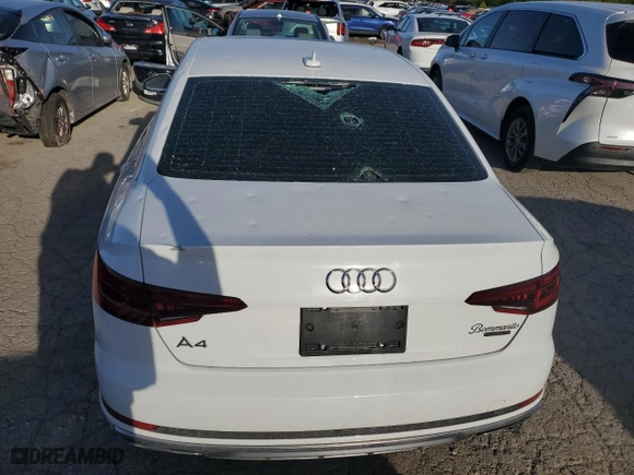 2019 Audi A4 Premium with VIN WAUDNAF47KA025426, listed as a Copart auction lot 49261634 with NaN miles and Salvage Title. Bid and sale history available at carsss.com. Image 6.