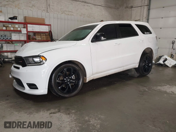 2019 Dodge Durango GT Plus with VIN 1C4RDJDG5KC763903, listed as a IAAI auction lot 41714500 with 58,314 mi miles and . Bid and sale history available at DreamBid. Image 2.