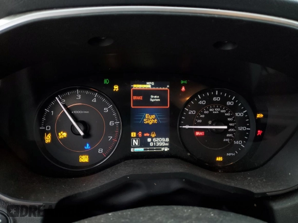 2020 Subaru Crosstrek Premium with VIN JF2GTAPC4L8236024, listed as a Copart auction lot 44777695 with 81,399 mi miles and Non repairable. Bid and sale history available at DreamBid. Image 9.