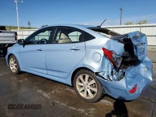 2012 Hyundai Accent GLS with VIN KMHCU4AE6CU185988, listed as a Copart auction lot 53572835 with 105,200 mi miles and Salvage Title. Bid and sale history available at carsss.com. Image 2.