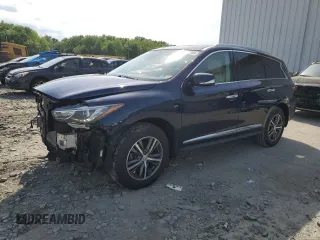 2019 Infiniti QX60 Luxe z VIN 5N1DL0MM1KC556515, wystawiony jako Copart lot #56372365 z przebiegiem 54 208 mil mil oraz Szkody całkowita. Historia ofert i sprzedaży dostępna na DreamBid. Obrazek 1.