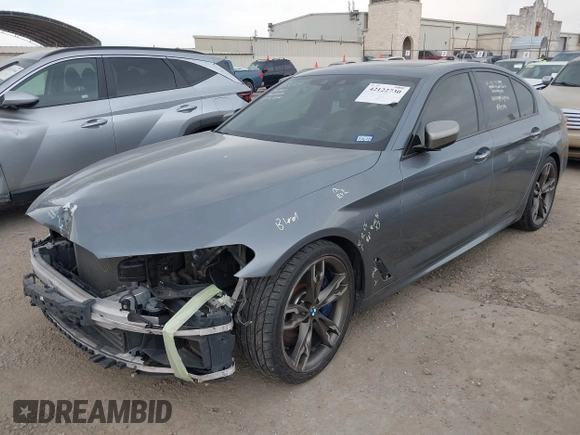 2018 BMW 5 Series M550i xDrive with VIN WBAJB9C55JB035694, listed as a IAAI auction lot 42122730 with 61,561 mi miles and . Bid and sale history available at DreamBid. Image 2.