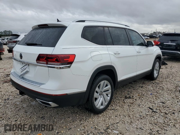 2021 Volkswagen Atlas SEL with VIN 1V2ER2CA5MC573264, listed as a Copart auction lot 84921024 with 88,994 mi miles and Salvage title. Bid and sale history available at DreamBid. Image 3.