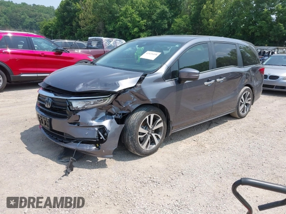 2022 Honda Odyssey Touring z VIN 5FNRL6H83NB023583, wystawiony jako IAAI lot #42425498 z przebiegiem Nie podano mil oraz . Historia ofert i sprzedaży dostępna na DreamBid. Obrazek 17.
