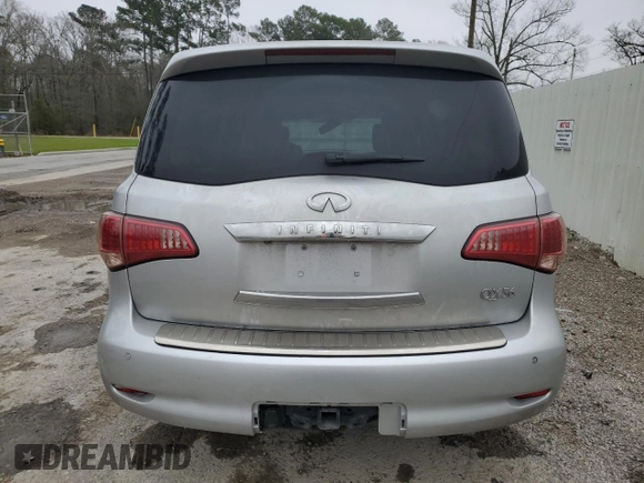 2012 Infiniti QX56 8-passenger with VIN JN8AZ2ND4C9716129, listed as a Copart auction lot 45750875 with 216,312 mi miles and Salvage Title. Bid and sale history available at carsss.com. Image 6.