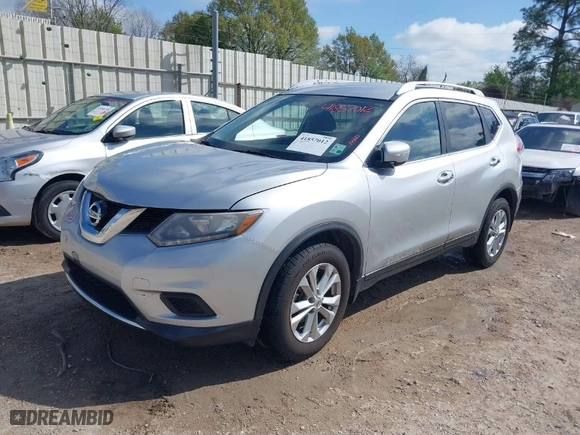 2015 Nissan Rogue SV with VIN KNMAT2MT0FP575579, listed as a IAAI auction lot 41857012 with 52,729 mi miles. Bid and sale history available at carsss.com. Image 2.