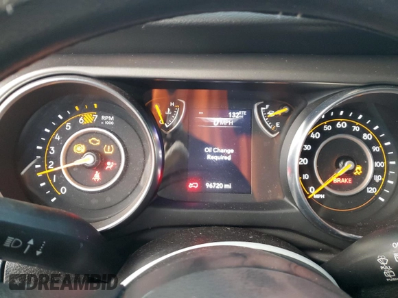 2023 Jeep Wrangler Sport S with VIN 1C4HJXDGXPW532573, listed as a Copart auction lot 43852985 with 96,720 mi miles and Clean Title. Bid and sale history available at DreamBid. Image 9.