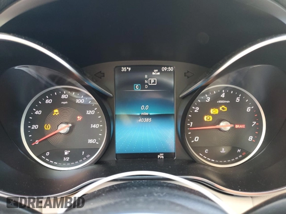 2020 Mercedes-Benz C 300 with VIN 55SWF8EB3LU326543, listed as a Copart auction lot 42502215 with 40,385 mi miles and Salvage Title. Bid and sale history available at DreamBid. Image 9.