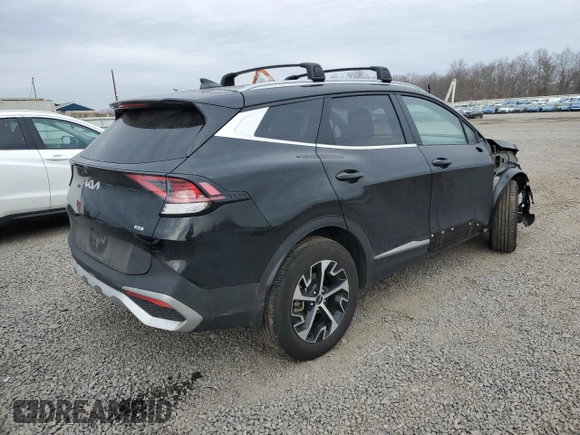 2024 Kia Sportage EX with VIN 5XYK3CDF8RG162711, listed as a Copart auction lot 47107205 with 13,201 mi miles and Salvage Title. Bid and sale history available at carsss.com. Image 3.
