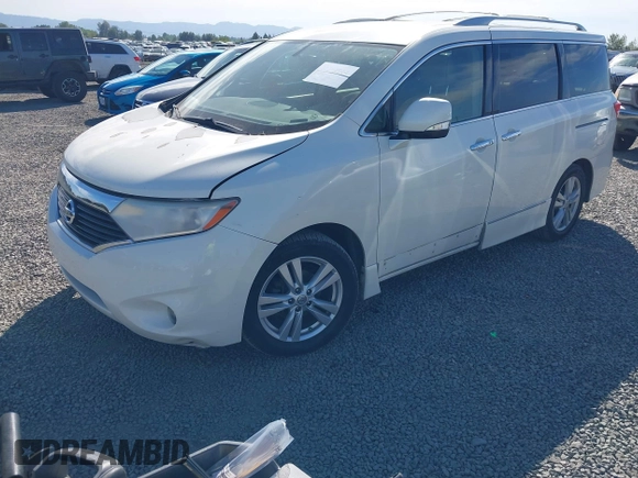 2012 Nissan Quest LE z VIN JN8AE2KPXC9048170, wystawiony jako IAAI lot #42194914 z przebiegiem 209 574 mil mil oraz . Historia ofert i sprzedaży dostępna na DreamBid. Obrazek 2.
