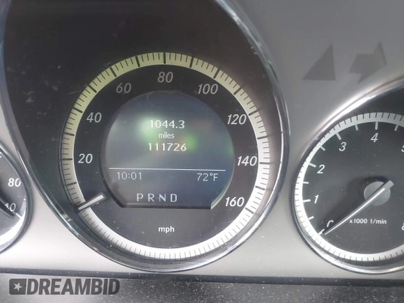 2009 Mercedes-Benz C-Class 3.5L Sport with VIN WDDGF56XX9R049302, listed as a IAAI auction lot 41783615 with 111,726 mi miles. Bid and sale history available at carsss.com. Image 7.