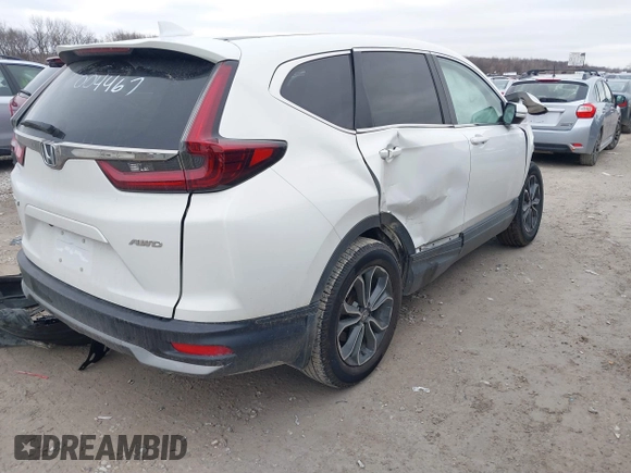 2021 Honda CR-V EX with VIN 5J6RW2H56MA004467, listed as a IAAI auction lot 41729020 with 39,732 mi miles. Bid and sale history available at carsss.com. Image 4.