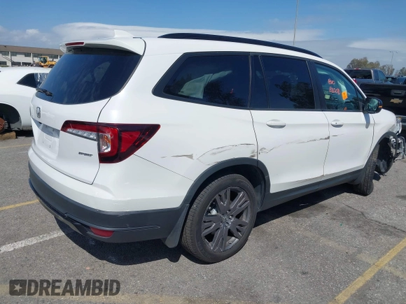2022 Honda Pilot Sport z VIN 5FNYF5H3XNB034873, wystawiony jako IAAI lot #41793954 z przebiegiem 20 014 mil mil oraz . Historia ofert i sprzedaży dostępna na DreamBid. Obrazek 4.
