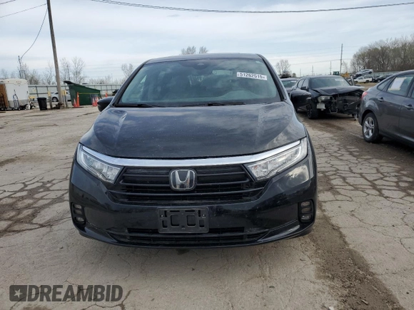 2022 Honda Odyssey EX-L with VIN 5FNRL6H70NB031177, listed as a Copart auction lot 51262515 with 53,629 mi miles and Salvage Title. Bid and sale history available at DreamBid. Image 5.