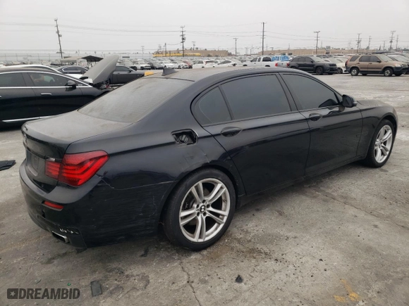 2013 BMW 7 Series 740Li with VIN WBAYE4C51DD137687, listed as a Copart auction lot 76103944 with 134,609 mi miles and Salvage Title. Bid and sale history available at carsss.com. Image 3.