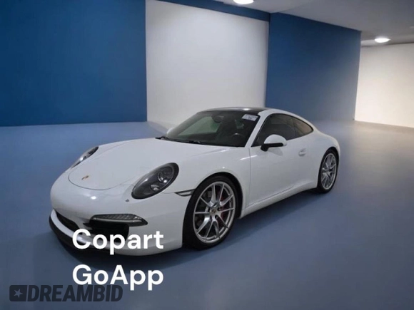 2014 Porsche 911 Carrera S with VIN WP0AB2A90ES120805, listed as a Copart auction lot 46746895 with 56,380 mi miles and Clean Title. Bid and sale history available at carsss.com. Image 1.