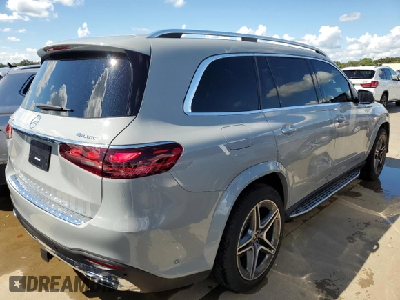 2024 Mercedes-Benz GLS 450 with VIN 4JGFF5KE0RB055351, listed as a Copart auction lot 73888254 with 11,957 mi miles and Non Repairable. Bid and sale history available at DreamBid. Image 3.