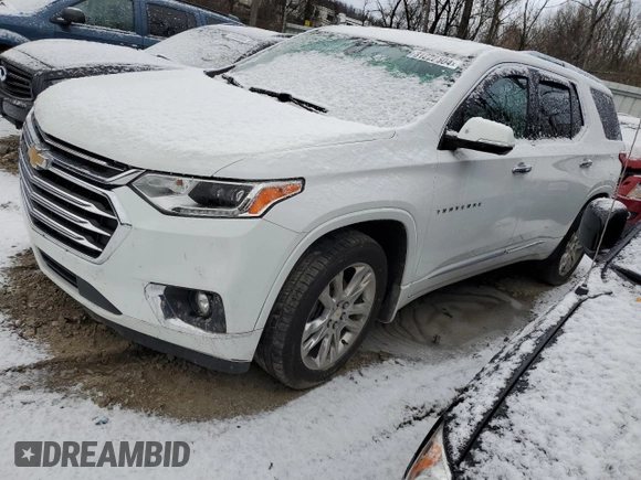 2020 Chevrolet Traverse High Country with VIN 1GNEVNKW1LJ214717, listed as a Copart auction lot 81222304 with 122,915 mi miles and Salvage Title. Bid and sale history available at carsss.com. Image 1.