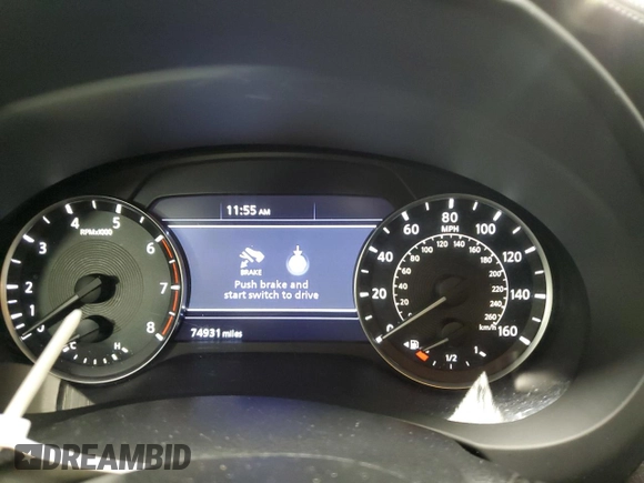 2019 Infiniti QX50 Essential with VIN 3PCAJ5M37KF128971, listed as a Copart auction lot 49388565 with 74,931 mi miles and Salvage Title. Bid and sale history available at DreamBid. Image 9.