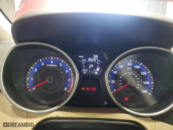 2011 Hyundai Elantra Ltd with VIN KMHDH4AE2BU107893, listed as a Copart auction lot 53711275 with 86,097 mi miles and Clean Title. Bid and sale history available at carsss.com. Image 9.