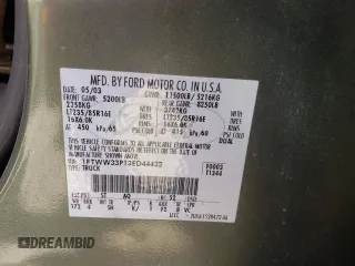 2003 Ford F-350 XL with VIN 1FTWW33P13ED44432, listed as a Copart auction lot 84856594 with 188,551 mi miles and Salvage Title. Bid and sale history available at DreamBid. Image 13.