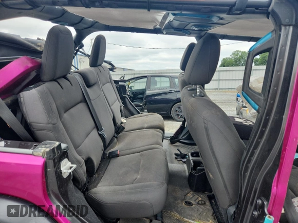 2018 Jeep Wrangler Unlimited Sport S z VIN 1C4HJXDGXJW299558, wystawiony jako Copart lot #58648855 z przebiegiem Nie podano mil oraz Szkoda całkowita • Salvage title. Historia ofert i sprzedaży dostępna na DreamBid. Obrazek 10.