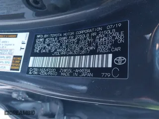 2019 Toyota Prius LE with VIN JTDL9RFU4K3012817, listed as a IAAI auction lot 41018905 with 1 mi miles. Bid and sale history available at carsss.com. Image 9.