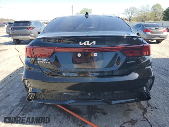 2022 Kia Forte GT-Line with VIN 3KPF54ADXNE449043, listed as a Copart auction lot 52156455 with 21,890 mi miles and Salvage Title. Bid and sale history available at carsss.com. Image 6.