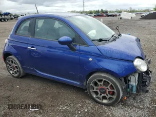 2013 FIAT 500 Sport with VIN 3C3CFFBR7DT511972, listed as a Copart auction lot 56914805 with 182,147 mi miles and Salvage title. Bid and sale history available at DreamBid. Image 4.
