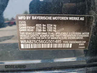 2016 BMW 3 Series GT 328i xDrive with VIN WBA8Z5C56GG501485, listed as a Copart auction lot 51331903 with 62,220 mi miles. Bid and sale history available at carsss.com. Image 12.