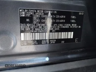 2022 Toyota RAV4 Hybrid SE z VIN JTM16RFV5ND053223, wystawiony jako IAAI lot #42217744 z przebiegiem 43 878 mil mil oraz . Historia ofert i sprzedaży dostępna na DreamBid. Obrazek 9.